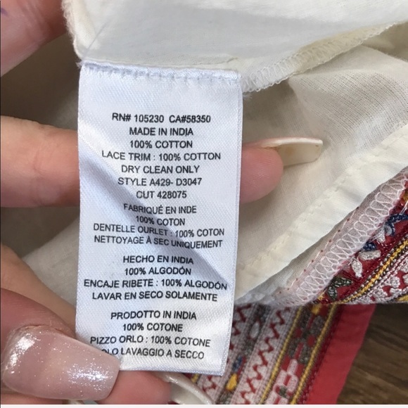 Joie • NWT Cream Embroidered Boho Summer Dress - Picture 8 of 8